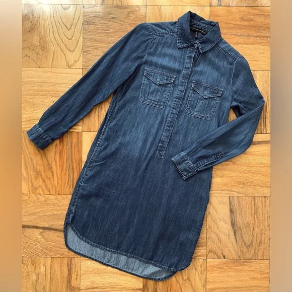white christmas dresses Campbell Denim Dress in Dark Wash